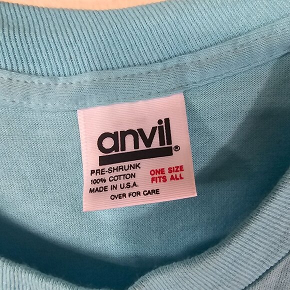 Vintage '91 Anvil "I'm Allergic To Mornings" Cat Graphic T-Shirt OS Sleep Shirt - Picture 4 of 9